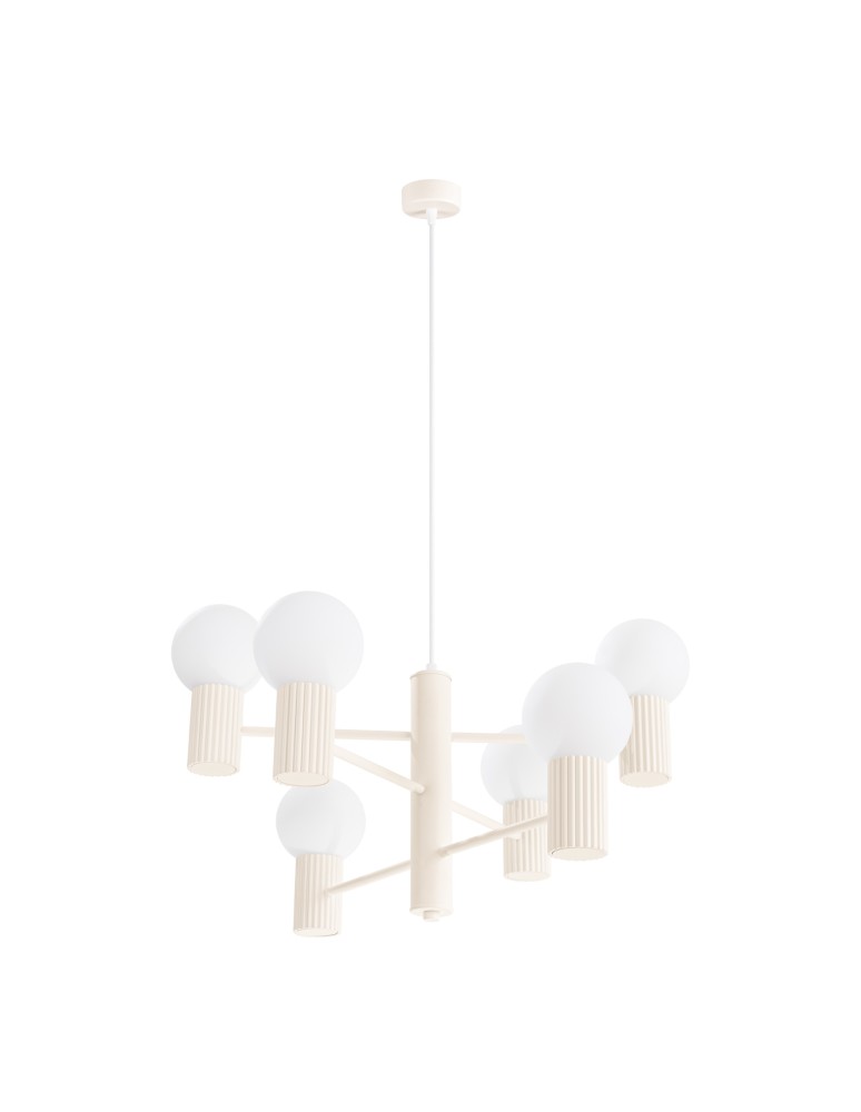 Chandeliers - Sollux Chandelier HALO 6 beige SL.1831 - product kolory-swiatla.pl 1