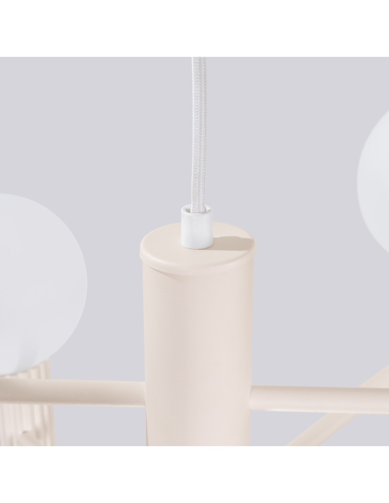 Chandeliers - Sollux Chandelier HALO 6 beige SL.1831 - product kolory-swiatla.pl 6