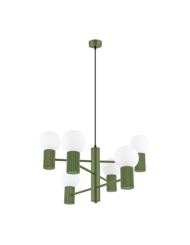 Sollux Chandelier HALO 6 olive green SL.1832