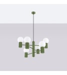 Chandeliers - Sollux Chandelier HALO 6 olive green SL.1832 - product 2
