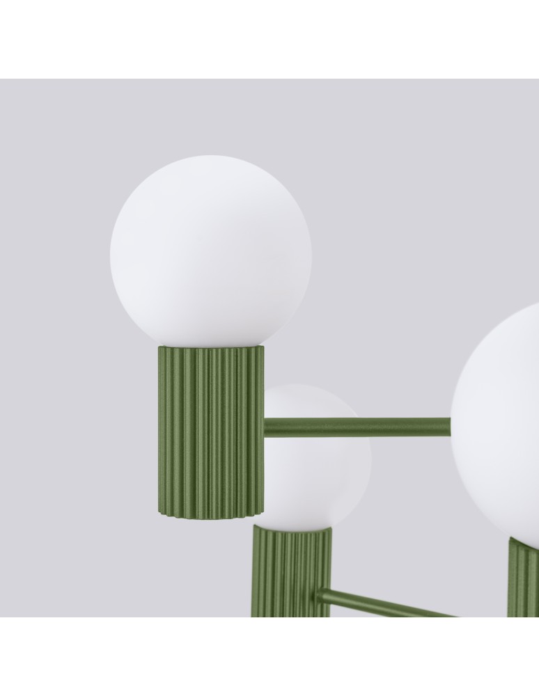 Chandeliers - Sollux Chandelier HALO 6 olive green SL.1832 - product kolory-swiatla.pl 5