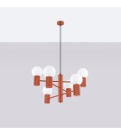 Chandeliers - Sollux Chandelier HALO 6 ochre red SL.1833 - product 2