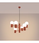Chandeliers - Sollux Chandelier HALO 6 ochre red SL.1833 - product 3
