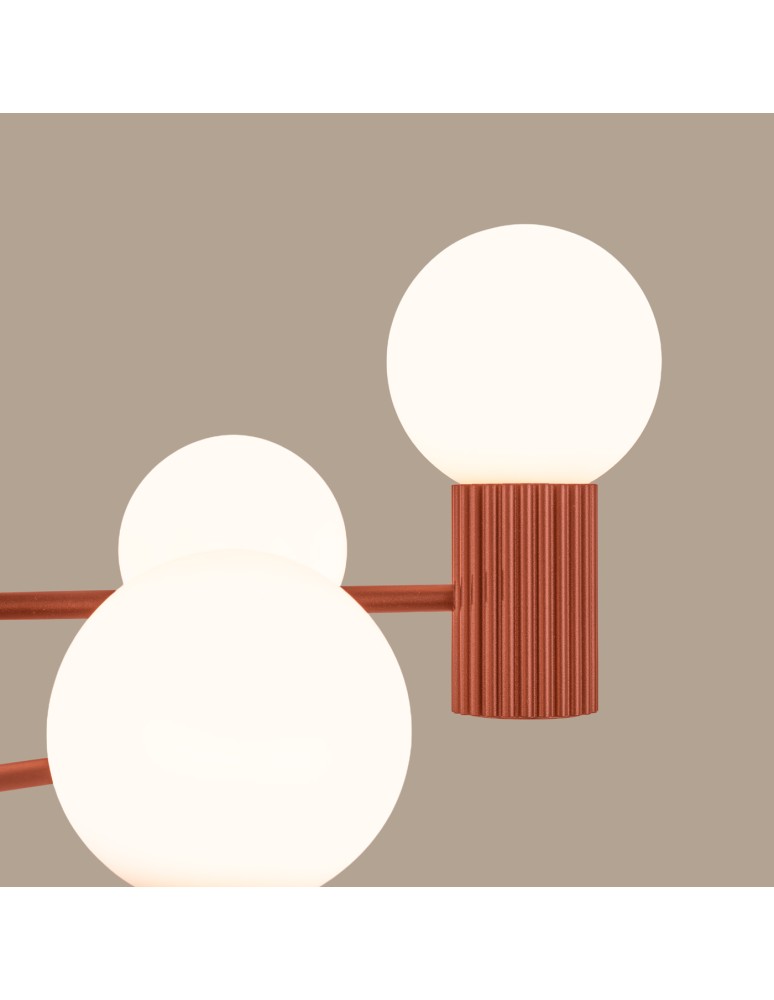 Chandeliers - Sollux Chandelier HALO 6 ochre red SL.1833 - product kolory-swiatla.pl 4