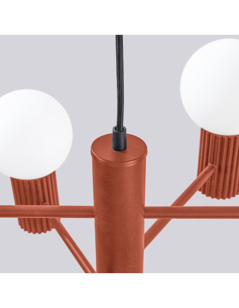 Chandeliers - Sollux Chandelier HALO 6 ochre red SL.1833 - product kolory-swiatla.pl 6