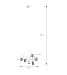 Chandeliers - Sollux Chandelier HALO 6 ochre red SL.1833 - product 10