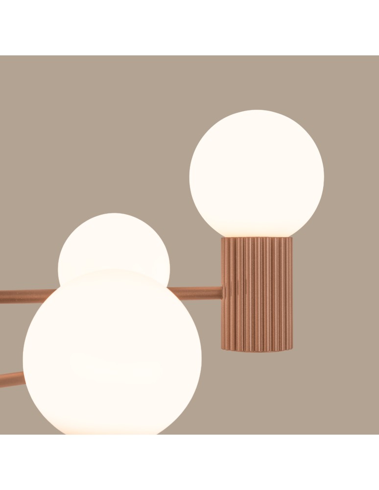 Chandeliers - Sollux Chandelier HALO 6 mocca SL.1834 - product kolory-swiatla.pl 4