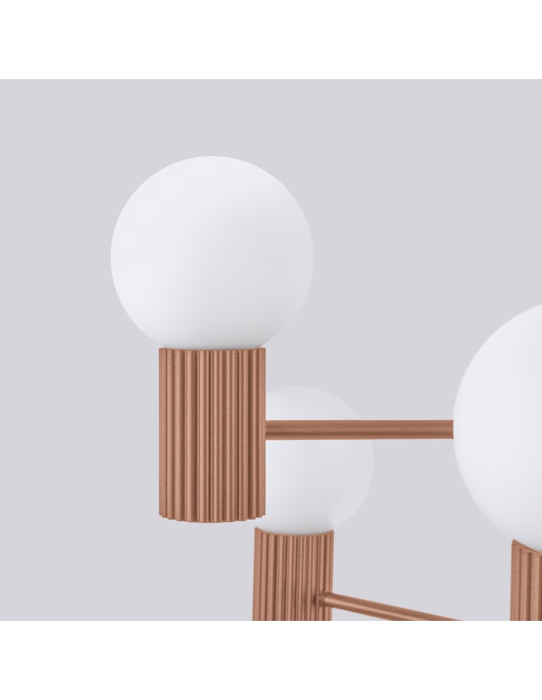 Chandeliers - Sollux Chandelier HALO 6 mocca SL.1834 - product kolory-swiatla.pl 5