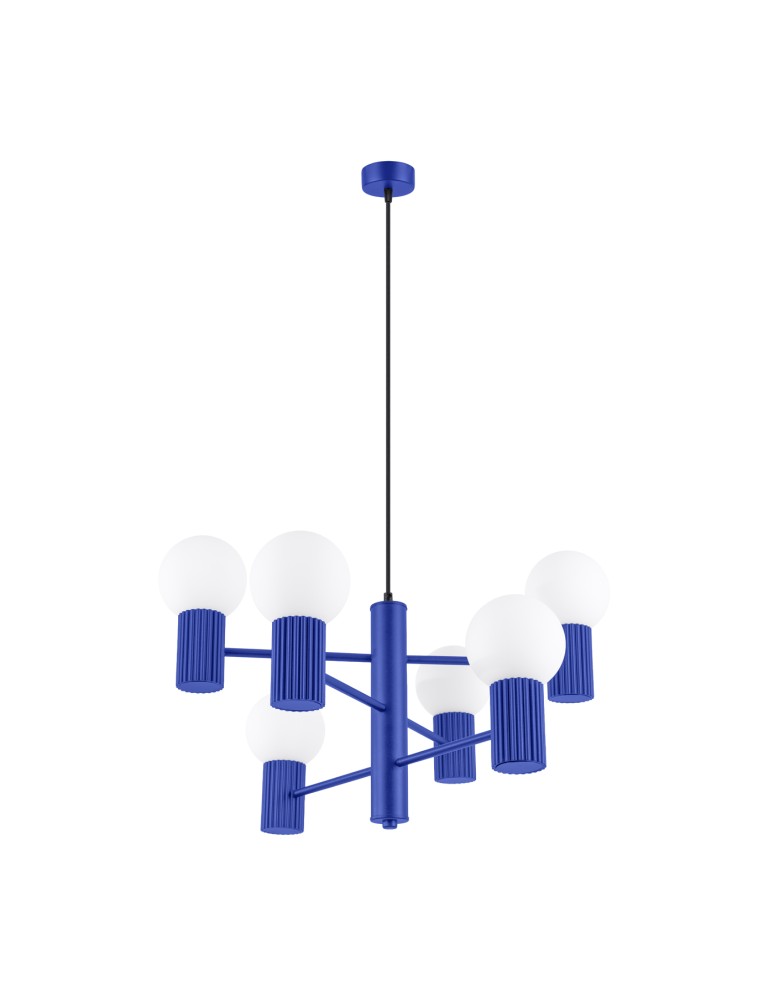 Chandeliers - Sollux Chandelier HALO 6 ultramarine SL.1835 - product kolory-swiatla.pl 1