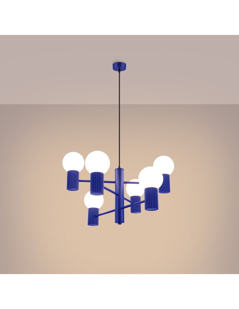 Chandeliers - Sollux Chandelier HALO 6 ultramarine SL.1835 - product kolory-swiatla.pl 3