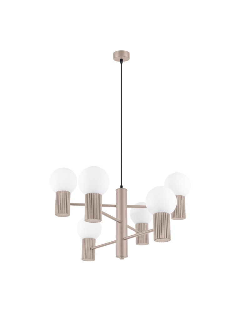 Chandeliers - Sollux Chandelier HALO 6 taupe SL.1836 - product kolory-swiatla.pl 1