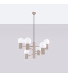 Chandeliers - Sollux Chandelier HALO 6 taupe SL.1836 - product 2