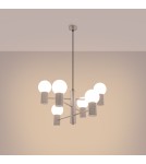 Chandeliers - Sollux Chandelier HALO 6 taupe SL.1836 - product 3