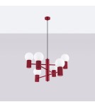 Chandeliers - Sollux Chandelier HALO 6 burgundy SL.1837 - product 2