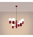 Chandeliers - Sollux Chandelier HALO 6 burgundy SL.1837 - product 3