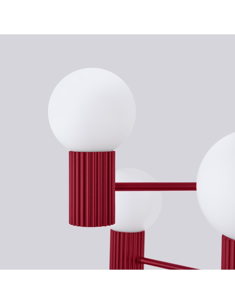 Chandeliers - Sollux Chandelier HALO 6 burgundy SL.1837 - product kolory-swiatla.pl 5