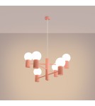 Chandeliers - Sollux Chandelier HALO 6 peach SL.1838 - product 3