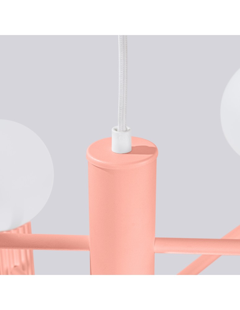 Chandeliers - Sollux Chandelier HALO 6 peach SL.1838 - product kolory-swiatla.pl 6