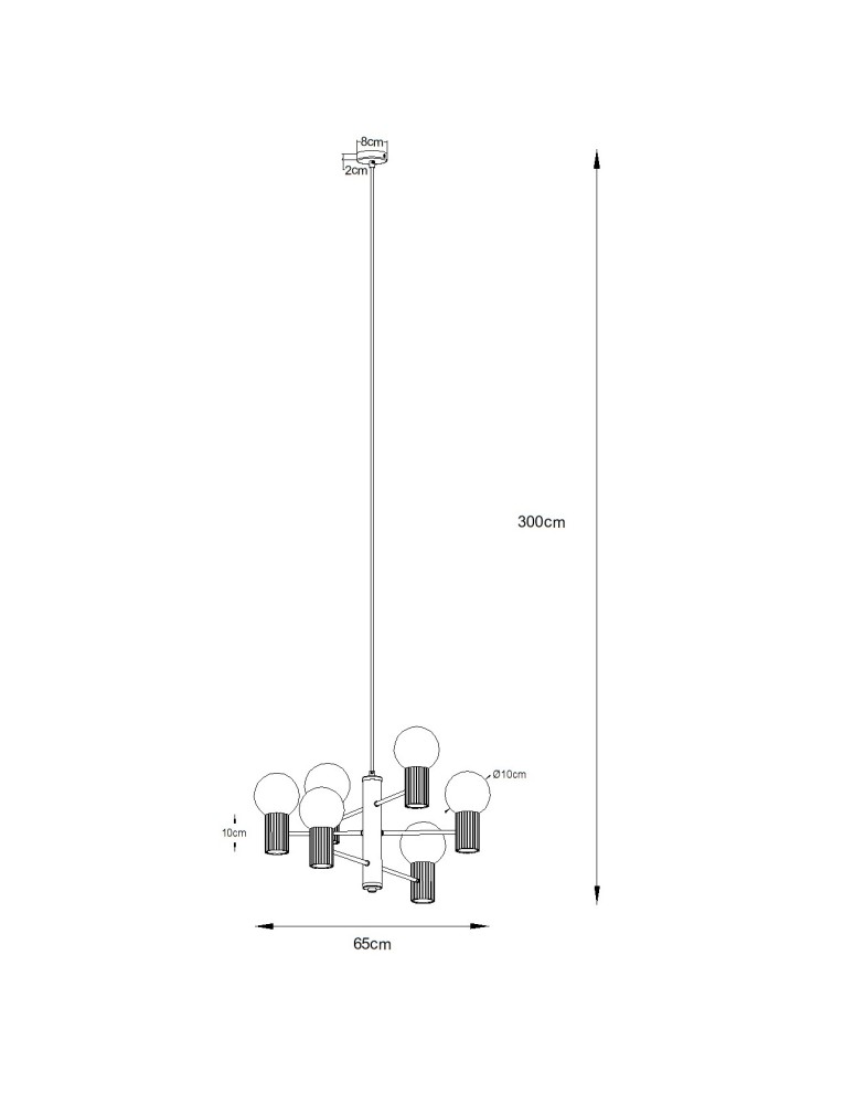 Chandeliers - Sollux Chandelier HALO 6 peach SL.1838 - product kolory-swiatla.pl 10