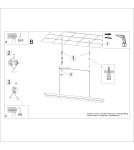 Thoro Lampa wisząca BISCUIT ochra czerwona LED 3000K TH.558