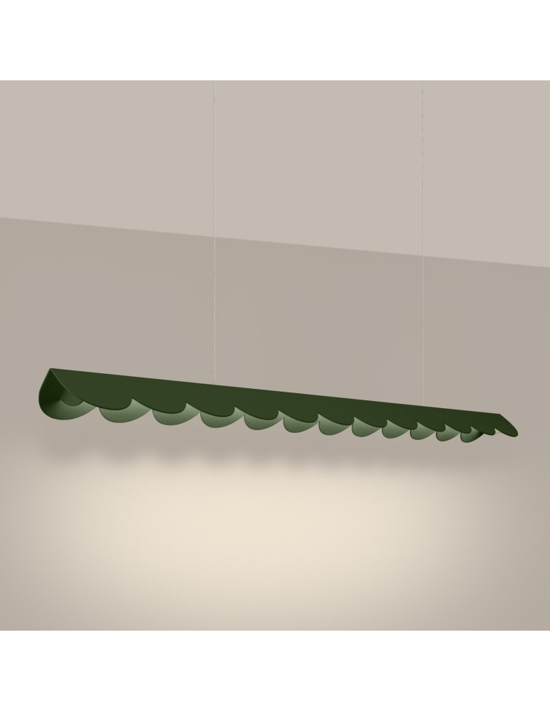 Thoro Lampa wisząca BISCUIT zielona oliwka LED 3000K TH.559