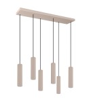 Pendant lamps on a strip - Thoro pendant lamp IVAR 6L taupe LED 3000K TH.605 - product 1