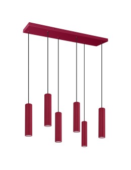 Thoro pendant lamp IVAR 6L burgundy LED 3000K TH.609