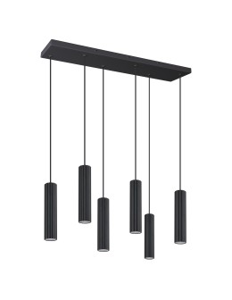 Thoro pendant lamp IVAR 6L black LED 4000K TH.621