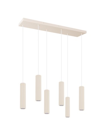 Thoro pendant lamp IVAR 6L beige LED 4000K TH.625