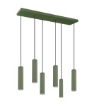 Pendant lamps on a strip - Thoro pendant lamp IVAR 6L green olive LED 4000K TH.629 - product 1
