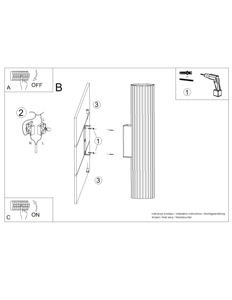 Modern wall lamps - Thoro Wall lamp IVAR ultramarine LED 4000K TH.638 - product kolory-swiatla.pl 3