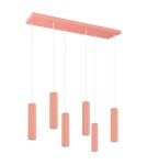 Pendant lamps on a strip - Thoro pendant lamp IVAR 6L peach LED 4000K TH.653 - product 1