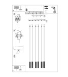 Pendant lamps on a strip - Thoro pendant lamp IVAR 6L peach LED 4000K TH.653 - product 3