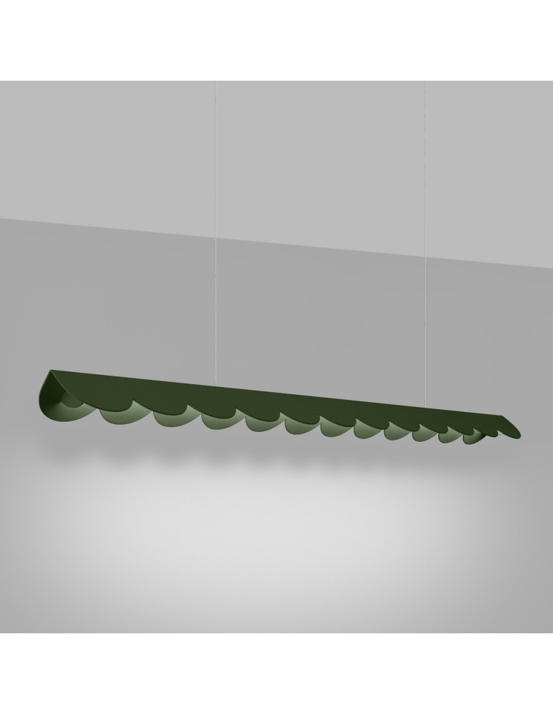 Thoro Lampa wisząca BISCUIT zielona oliwka LED 4000K TH.656