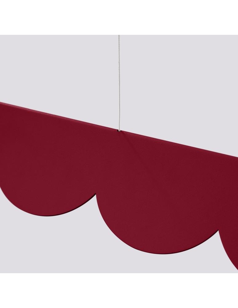 Pendant lamps over the island - Thoro BISCUIT burgundy LED 4000K pendant lamp TH.657 - product kolory-swiatla.pl 6