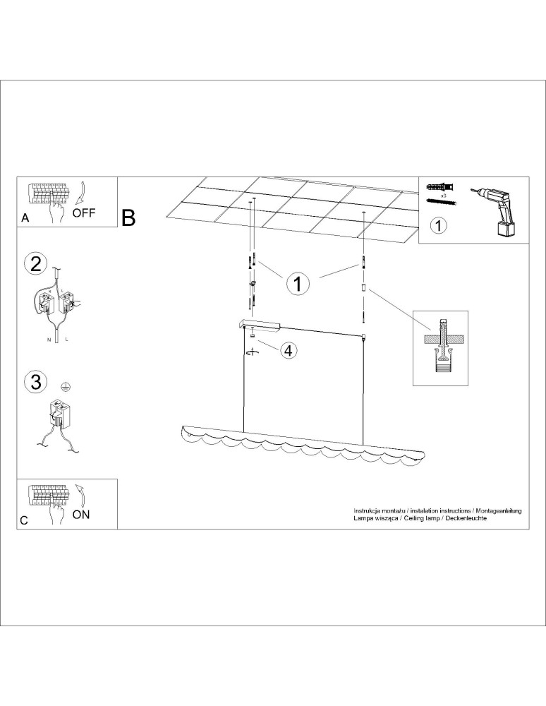 Thoro Lampa wisząca BISCUIT brzoskwiniowy LED 4000K TH.660