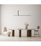 Pendant lamps over the island - Azzardo PELLE 3-STEP DIMM BK Black Matte 2xLED 3 Brightness Modes AZ5756 - product 2