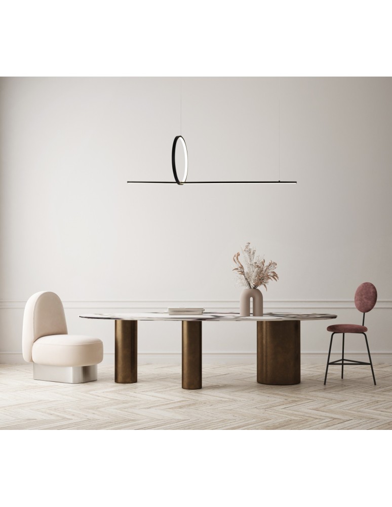 Pendant lamps over the island - Azzardo PELLE 3-STEP DIMM BK Black Matte 2xLED 3 Brightness Modes AZ5756 - product kolory-swiatla.pl 2