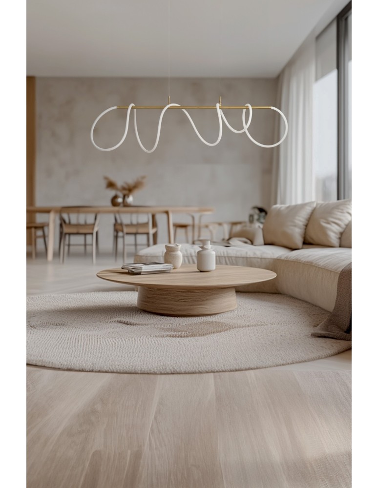 LED pendant lamps - Azzardo ZIGZAG GO Pendant Brushed Brass AZ6528 - product kolory-swiatla.pl 2