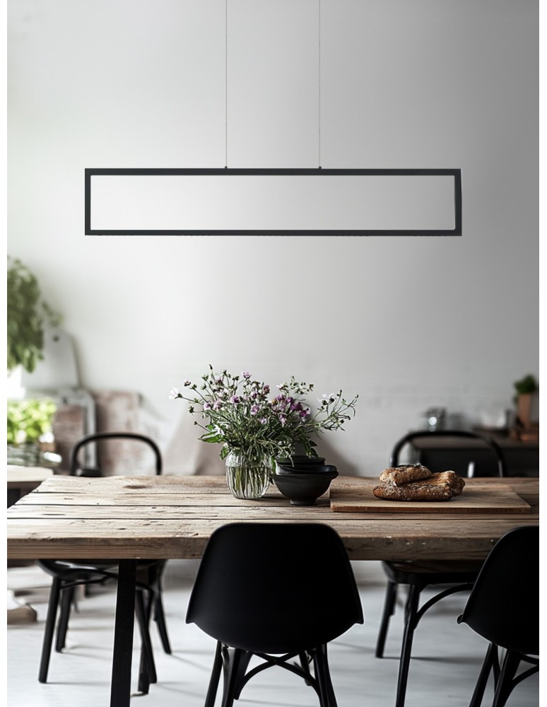 Pendant lamps over the island - Azzardo FADA 120 BK Wall Hanging Matte Black AZ6533 - product kolory-swiatla.pl 2