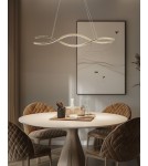 Glamour pendant lamps - Azzardo SPARK WAVES PENDANT 120 CCT DIMM GO + PILOT Pendant Gold Shimmering Variable Light Color AZ6563 - product 2