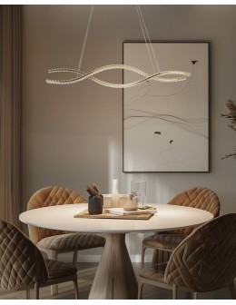 Azzardo SPARK WAVES PENDANT 120 CCT DIMM GO + PILOT Pendant Gold Shimmering Variable Light Color AZ6563 - product 2