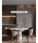 Azzardo SPARKING PENDANT 120 CCT DIMM CH + PILOT Wisząca Chrom Połyskujący Zmienna Barwa Światła AZ6566