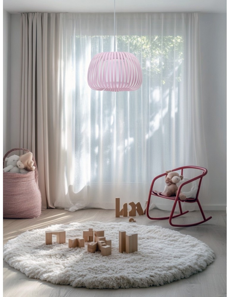 Azzardo AGORA PENDANT PINK Wisząca Różowy Tkanina AZ6645