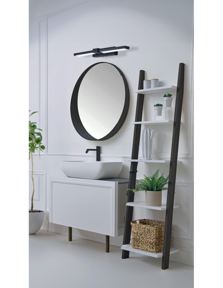 Azzardo ARNO IP44 CCT SWITCH BK Czarny Mat 2xLED Kinkiet Łazienkowy Regulowany Przełącznik Zmiany Barwy AZ5887