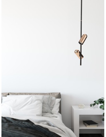 Azzardo Ceiling VIVI TOP 2 GO/BK Black Matte/Gold Gloss 2xGU10 AZ5727 - product 2