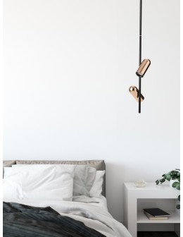 Azzardo Sufitowa VIVI TOP 2 GO/BK Czarny Mat/Złoty Połysk 2xGU10 AZ5727 - produkt 2