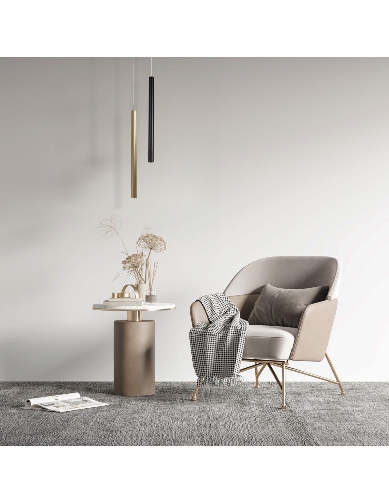 Pendant tube lamps - Azzardo ILIOS 1 Pendant BK Black Mat 1xLED AZ5741 - product kolory-swiatla.pl 2