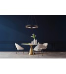 Pendant lamps circles - Azzardo RIO 60 3-STEP DIMM BK/GO Black/Copper 2xLED Pendant Ring 3 Brightness Modes AZ5777 - product 2