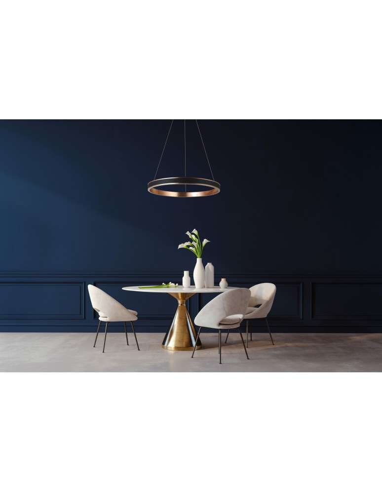 Pendant lamps circles - Azzardo RIO 60 3-STEP DIMM BK/GO Black/Copper 2xLED Pendant Ring 3 Brightness Modes AZ5777 - product kolory-swiatla.pl 2